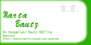 marta bautz business card